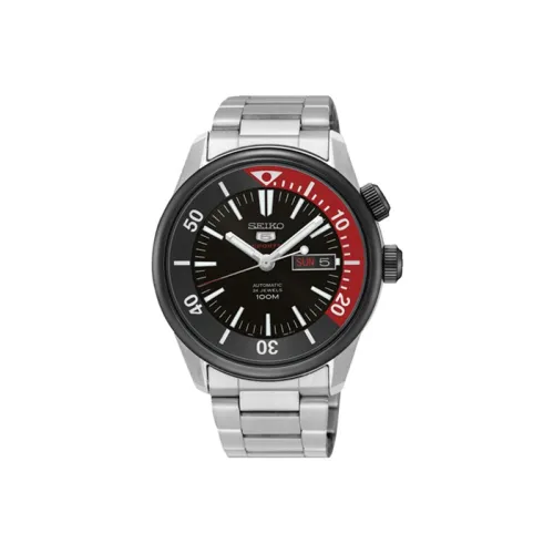 SEIKO Mechanical Movement Stainless Steel Strap Watch Men's Watches Black Dial