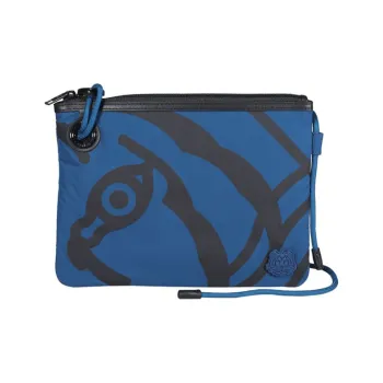 KENZO Tiger Fabric Clutch Handbag Men's Blue
