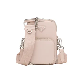 PRADA Saffiano Calfskin Shoulder Bag Women's Water Lily Color