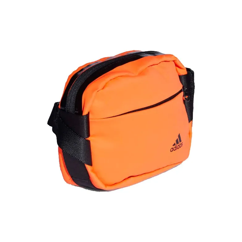 Adidas Polyester Plain Weave Fabric Fanny Pack Sling Bag Crossbody Bag Small Size Unisex Orange-1