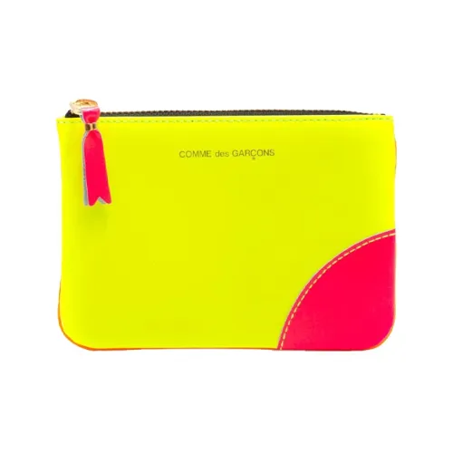 CDG Leather Wallet Women's Yellow & Orange