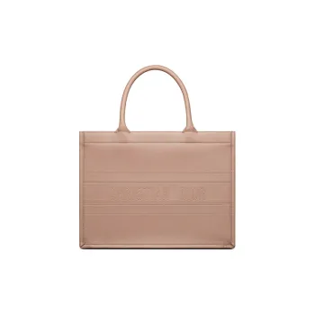 DIOR BookTote Cow Leather Tote Bag Shopping Bag Shoulder Bag Handbag Women's Warm Taupe Gray