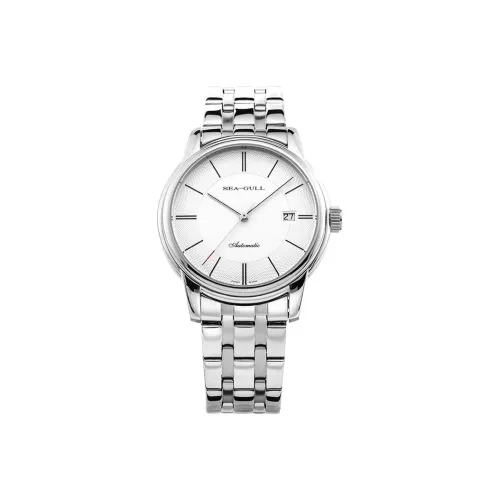 Sea Gull National Collection Automatic Mechanical Movement Steel Strap Watch Men's Watches White Dial