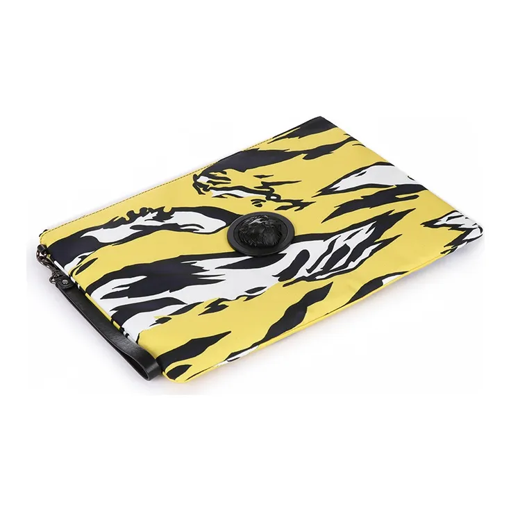 VERSACE Fabric Clutch Unisex Yellow-2