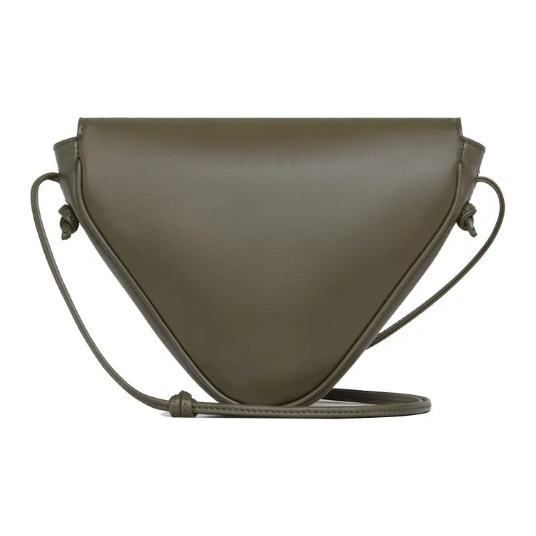 CELINE Smooth Calf Leather Triangle Bag, Crossbody Bag, Shoulder Bag Men's Black Olive Color-2