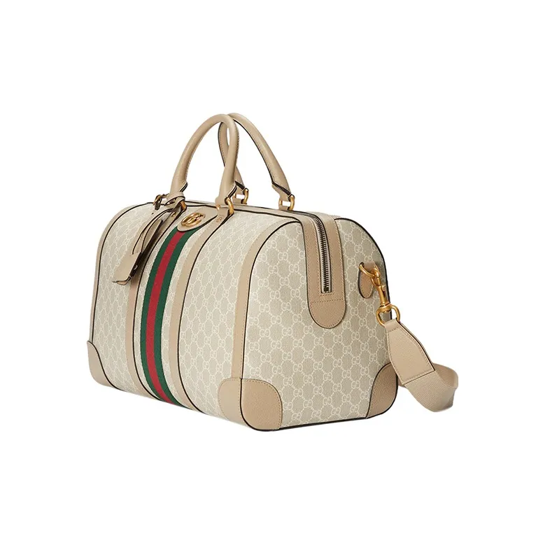 GUCCI Ophidia Canvas With Leather Travel Bags Shoulder Bag Crossbody Bag Handbag Women's White & Pink-1
