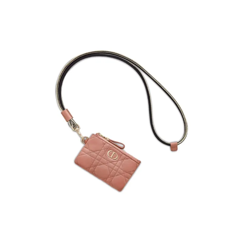 DIOR Cow Leather Handbag Clutch Women's Deep Nude-4