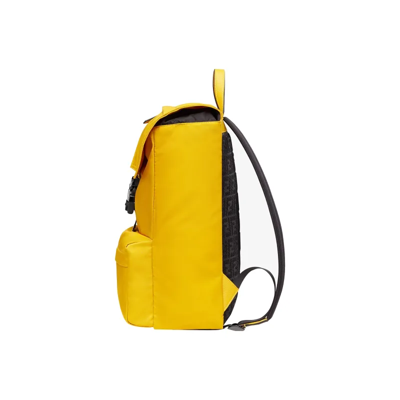 FENDI Fendiness Nylon Backpack Medium Size Men's Yellow-1