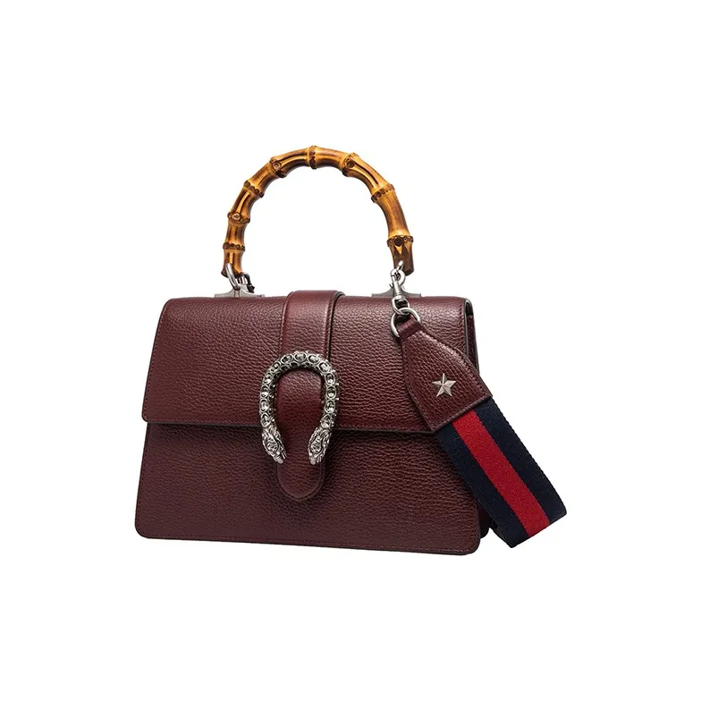 GUCCI Dionysus Leather Shoulder Bag Crossbody Bag Handbag Medium Size Women's Burgundy-2