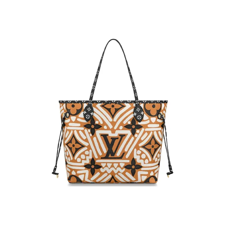 LOUIS VUITTON Crafty Neverfull Mm Caramel/Cream-2