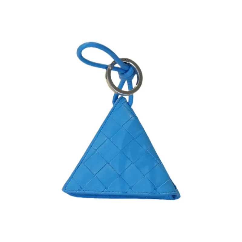 Bottega Veneta Leather Key Pouch Women's Blue-0