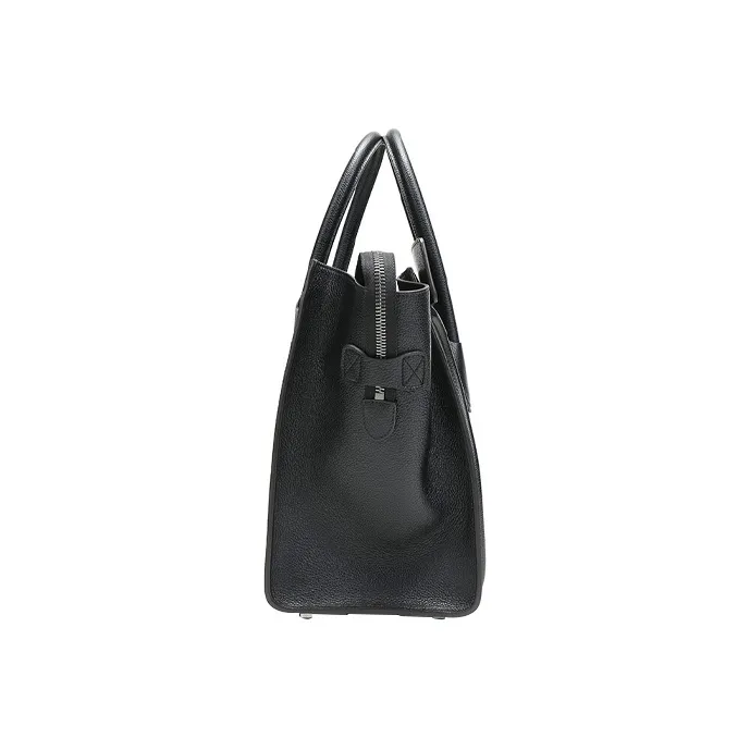 CELINE Luggage Cow Leather Smile Bag Handbag Mini Women's Black-2
