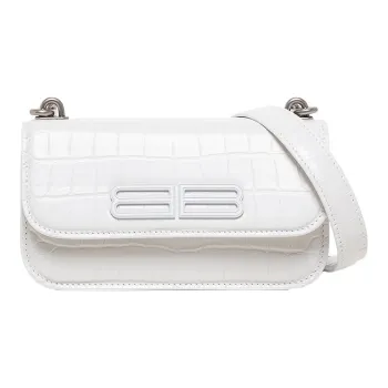 Balenciaga Gossip Calfskin Camera Bag, Crossbody Bag, Shoulder Bag Women's White