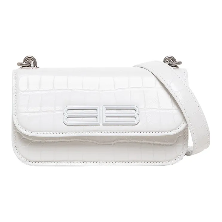 Balenciaga Gossip Calfskin Camera Bag, Crossbody Bag, Shoulder Bag Women's White-0