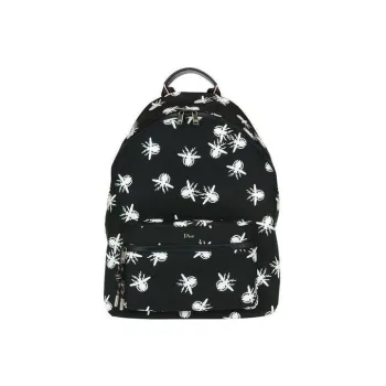 DIOR Nylon Backpack Regular Unisex Black/White