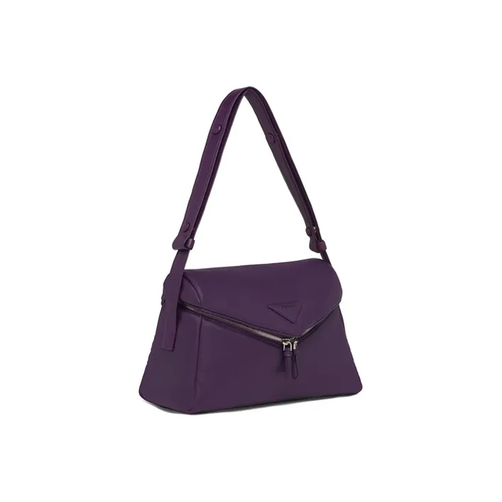 PRADA Nappa Leather Shoulder Bag Crossbody Bag Women's Violet-1