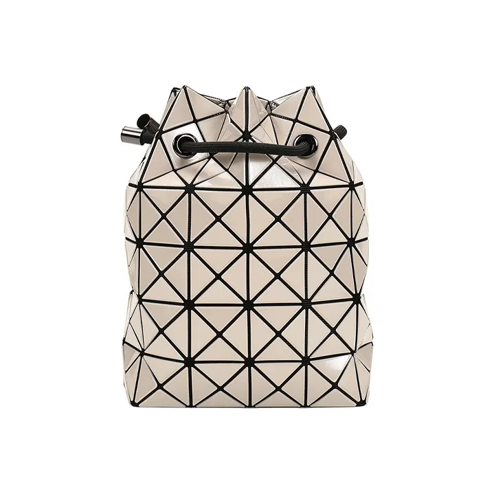 ISSEY MIYAKE Wring PVC Bucket Bag, Handbag, Shoulder Bag Women's Beige-3