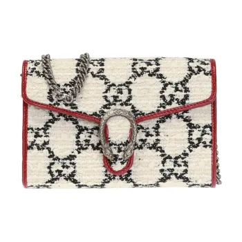 GUCCI Fabric One Shoulder Handbag, Crossbody Bag Mini Women's Cream
