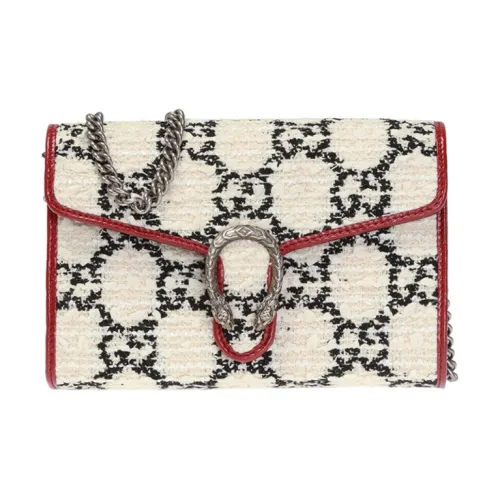 GUCCI Fabric One Shoulder Handbag Crossbody Bag Mini Women's Cream