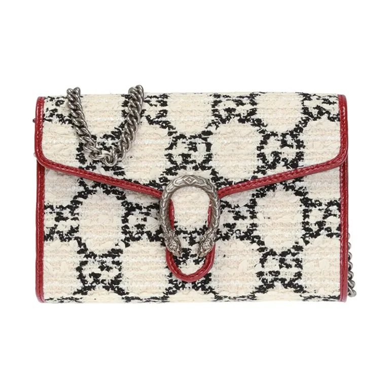 GUCCI Fabric One Shoulder Handbag, Crossbody Bag Mini Women's Cream-0