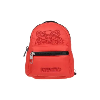 KENZO Nylon Backpack Crossbody Bag Unisex Red