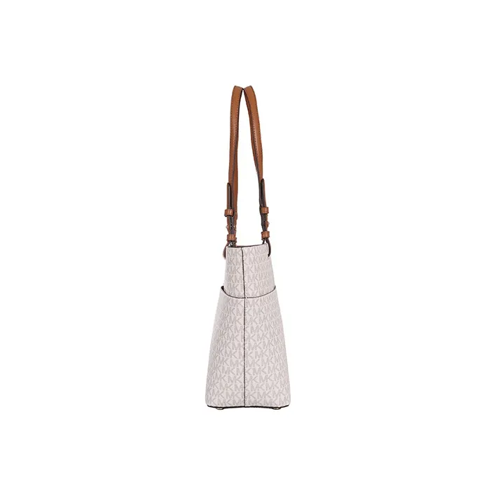MICHAEL KORS Bedford Artificial Leather Handbag, Shoulder Bag Medium Size Women's White-1
