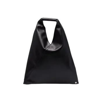 MM6 Maison Margiela Artificial Leather Shoulder Bag HOBO Tote Shoulder Bag, Handbag Small Size Unisex Black