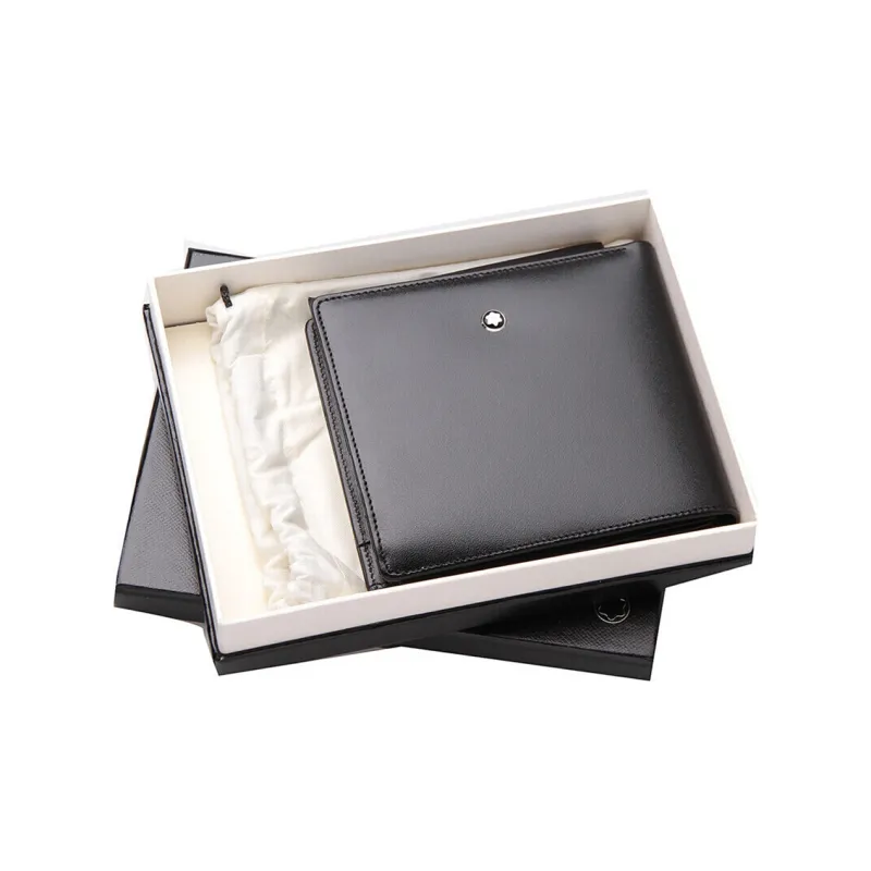 MONTBLANC Meisterstuck Cow Leather Card Clip Wallet Regular Men's Black-4
