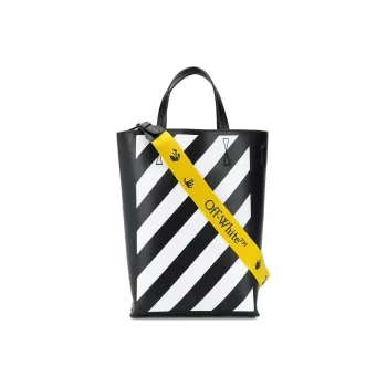 OFF WHITE Binder Clip Diag Black White Tote Bag 2020 Black White