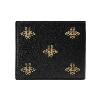 GUCCI Leather Wallet Men's Black