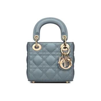 DIOR Lady Dior Sheepskin Lady Dior Bag Shoulder Bag, Crossbody Bag, Handbag Extra Mini Women's Haze Blue