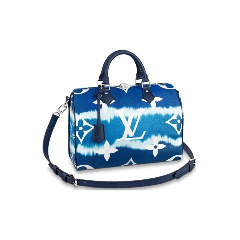 LOUIS VUITTON Speedy Bandouliere Lv Escale 30 Bleu-0