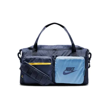 Nike Fabric Shoulder Bag Travel Bag Regular Unisex Deep Navy Blue With Soul Blue