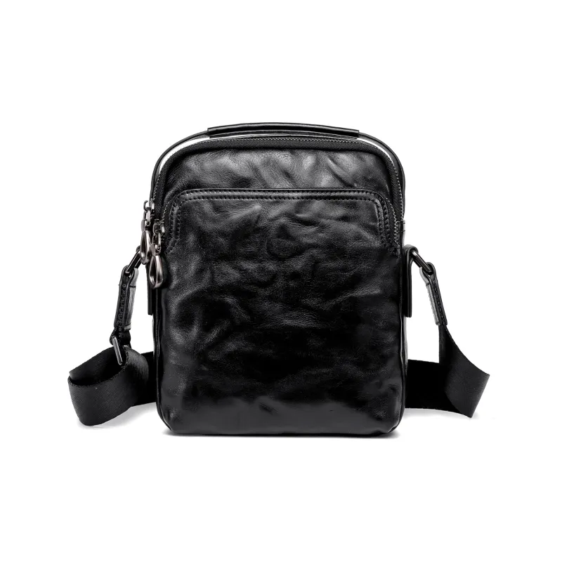 Ace Paul Cow Leather Shoulder Bag Crossbody Bag Regular Men's Black-0