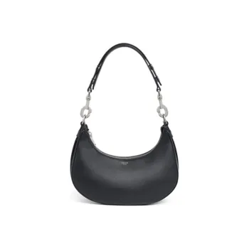 CELINE AVA Smooth Cow Leather Crossbody Bag Shoulder Bag Women's Black