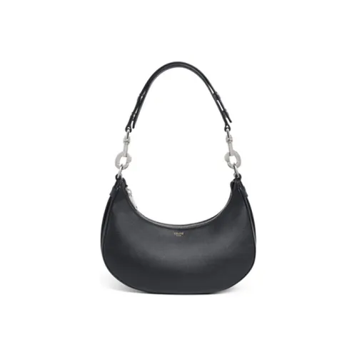 CELINE AVA Smooth Cow Leather Crossbody Bag Shoulder Bag Women's Black