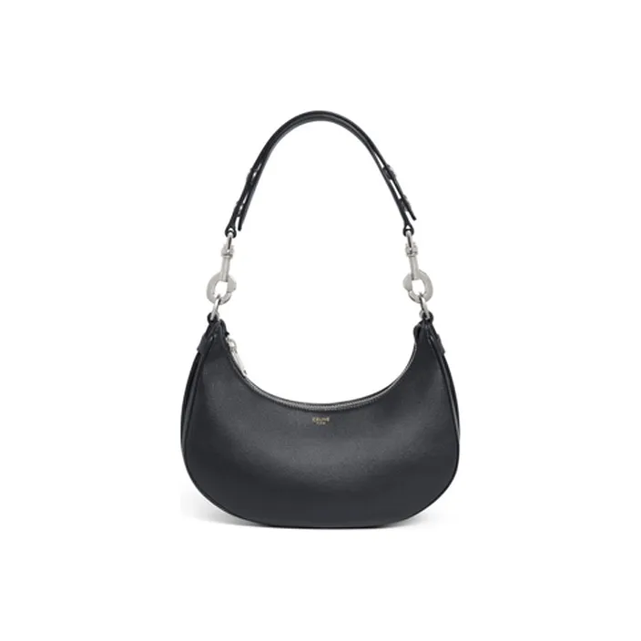 CELINE AVA Smooth Cow Leather Crossbody Bag Shoulder Bag Women's Black-0