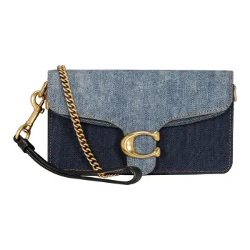 COACH Tabby Denim Shoulder Bag Crossbody Bag Mini Women's Denim Blue