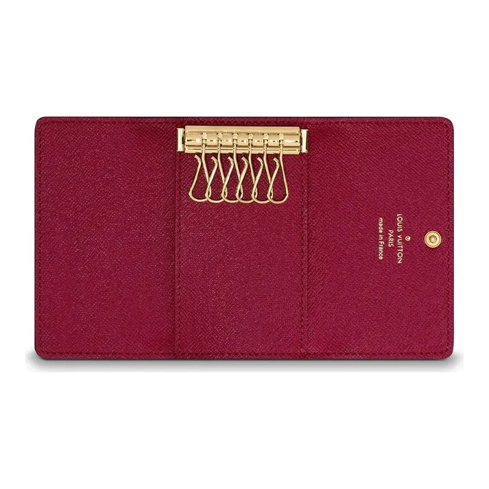 LOUIS VUITTON Canvas Key Pouch Men's Brown-4