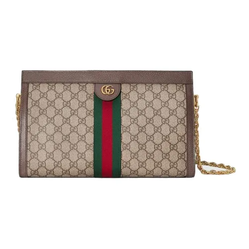GUCCI Ophidia Canvas With Leather Canvas Bag, Crossbody Bag, Shoulder Bag Women's Ebony/Brown