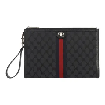 Balenciaga Cow Leather Clutch Women's Black