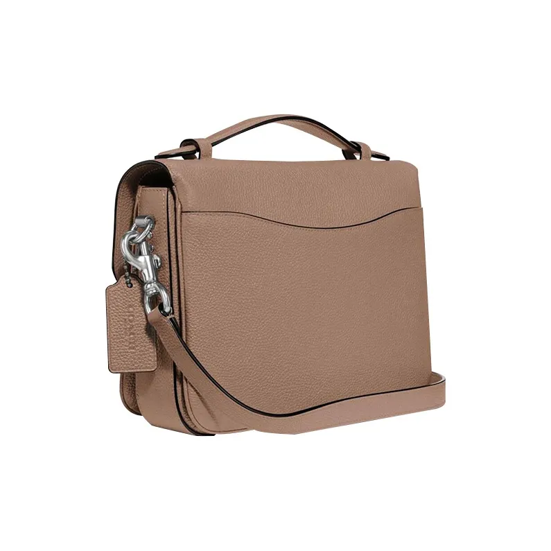 COACH Cassie Leather One Shoulder Handbag Crossbody Bag Medium Size Women's Milk Tea Beige-2