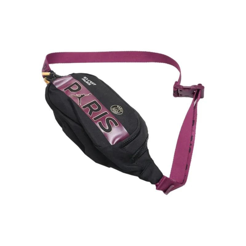 Jordan Paris German Collaboration Polyester Shoulder Bag Crossbody Bag Sling Bag Fanny Pack Regular Unisex Black Purple-1