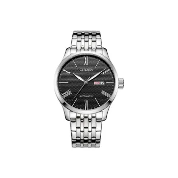 CITIZEN Mechanical Movement Stainless Steel Strap Watch Men's Watch Black Dial