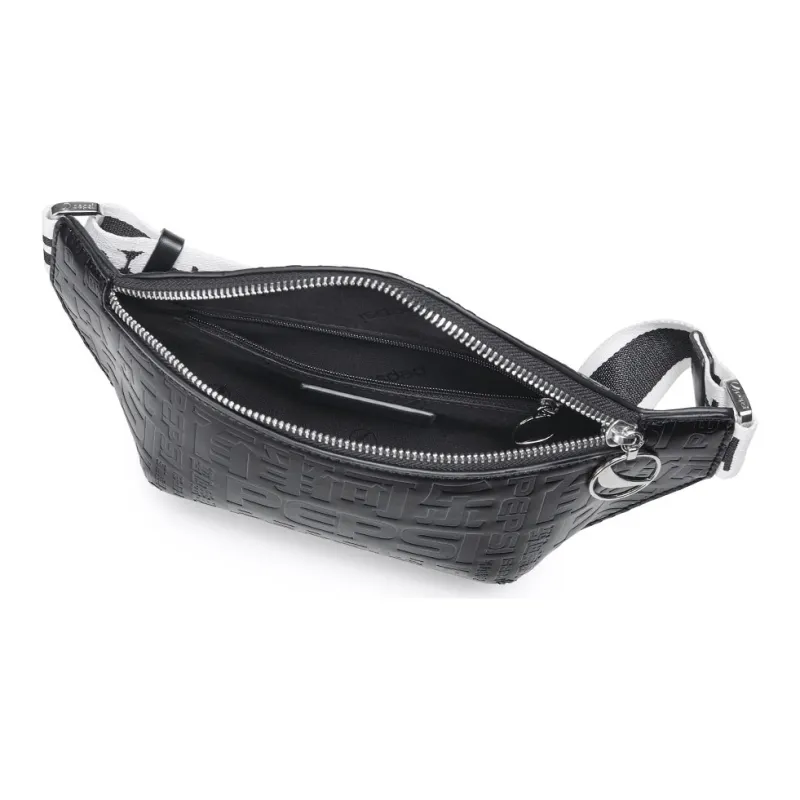 Pepsi PU Dumpling Bag Sling Bag Fanny Pack Regular Unisex Black/White-4