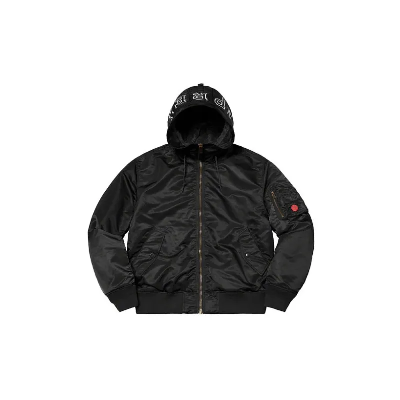 Supreme Hooded MA-1 Black M - POIZON