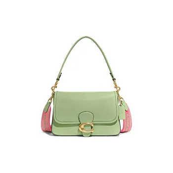 COACH Tabby Leather Shoulder Bag Portable Crossbody Bag Shoulder Bag Medium Size Women's Sage Green