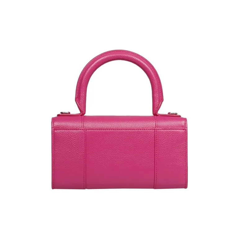 Balenciaga Hourglass Cow Leather Handbags Shoulder Bags Mini Women's Pink-1