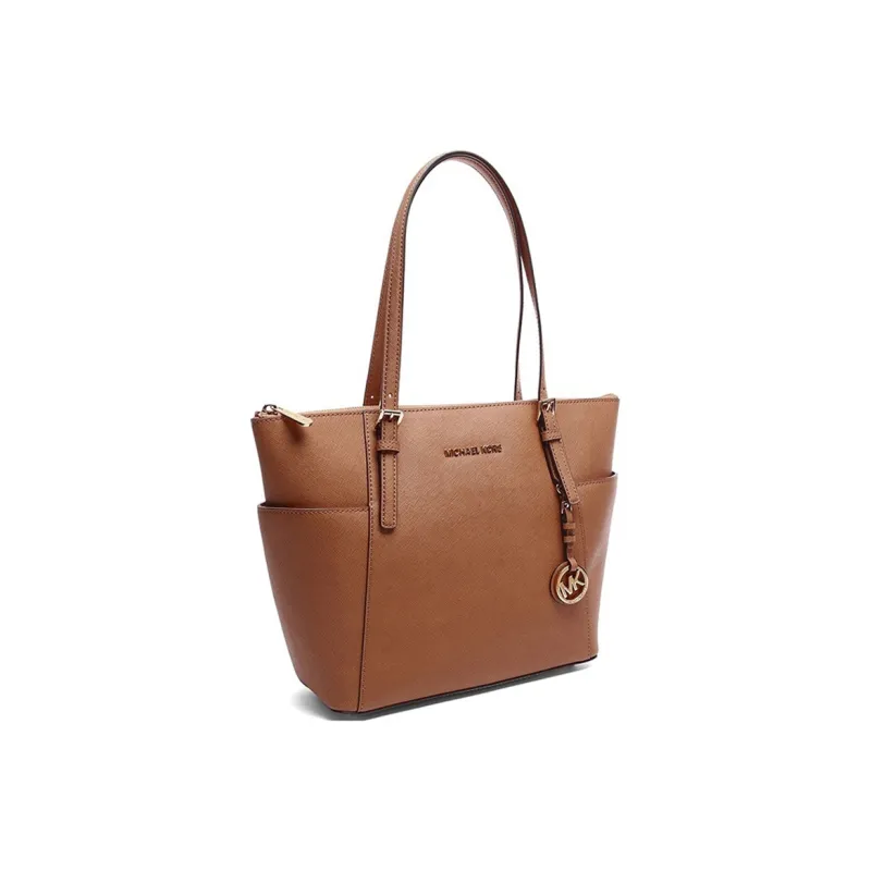 MICHAEL KORS Jet Set Leather Tote Bag, Shopping Bag, Handbag, Shoulder Bag Women's Brown-1