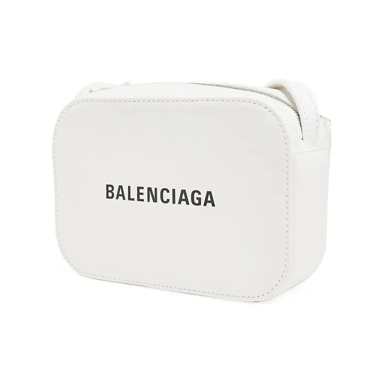 Balenciaga Grained Calfskin Camera Bags Crossbody Bag Shoulder Bag Unisex White-1